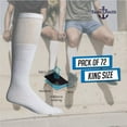 thumbnail image 7 of 72 Pairs Of Yacht & Smith 28 Inch Wholesale Men's Long Tube Socks, Cotton Sport Tube Socks Size 10-13 (White), 7 of 7
