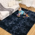 thumbnail image 2 of HOMERRY 10 x 13 Fluffy Area Rug for Bedroom, Fuzzy Shag Area Rug for Living Room Non-Skid Plush Large Rug Shaggy Decorative Accent Rug for Indoor Home Floor Carpet, Tie-dye Navy, 2 of 6