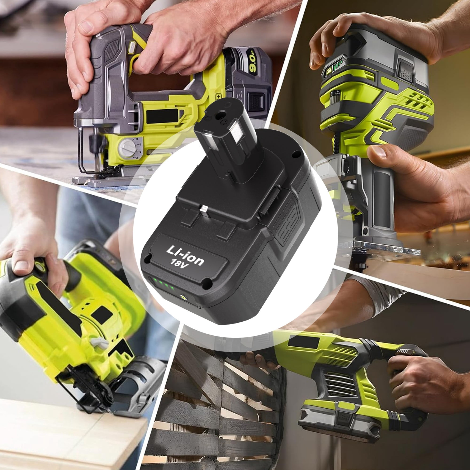 2Packs P108 18V 8.0Ah Battery Compatible with Ryobi 18V ONE+ Battery P108 P102 P103 P104 P105 P107 P109 P122 Cordless Tool