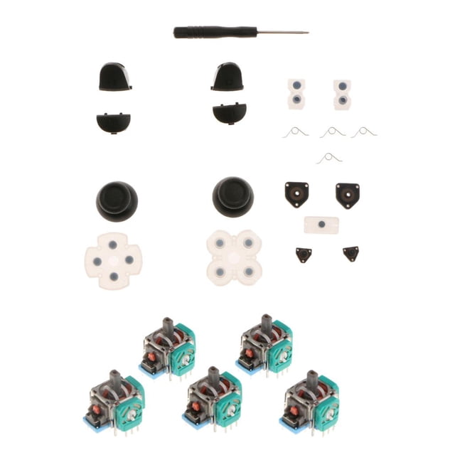 de bots de gatillo, resortes, palos de de repuesto para Controller 4 con 5 uds., módulo de Sensor de palanca de mando bascula CUTICAT Botones de reemplazo del controlador