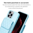thumbnail image 3 of For Iphone 15 Pro Vertical Wallet Rhombic Leather Phone Case(Blue),iPhone 16, 3 of 5