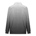 thumbnail image 4 of Fashion YLSDY Men's 1/4 Zip Pullover Fall Fashion Long Sleeve Stand Collar Outfits Gradient Trendy Sweatshirt with Kangaroo Pocket Gray XL, 4 of 5