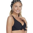 thumbnail image 2 of CAMIO MIO Black Plunge Underwire Bikini Swim Top, US 32DD, UK 32DD, NWOT, 2 of 4