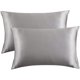 thumbnail image 1 of Funda de almohada de satén para cabello y piel, paquete de 2, fundas de almohada de tamaño estándar Cc, 1 of 5