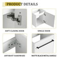 thumbnail image 6 of Tcbosik 18 inch Bathroom Vanity with Ceramic Sink, Wall Mounted Vanity Cabinet with Towel Hanger for Small Space, White, 6 of 10