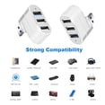 thumbnail image 3 of PC Laptop Data Transfer Mini High Speed Adapter USB 3.0 Hub Splitter Box 3 Ports WHITE USB 3.0 HUB, 3 of 8