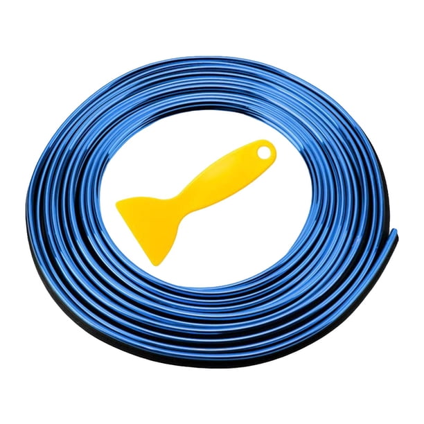 Tiras interiores universales Yotijar accesorio de guarnición flexible DIY azul