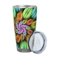 thumbnail image 2 of KLL Hippie Style Print 40oz Stainless Steel Insulated Car Cup with Spillproof Lid - Keep Your Drink Hot or Cold on the Go-Without Straw, 2 of 8
