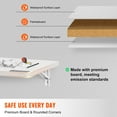thumbnail image 3 of KFFKFF Space-Efficient Folding Wall Desk, 47.24" x 19.69" Drop-Down Table, Metal-Supported Floating Desk, Multi-Use Foldable Table, Perfect for Home Office, Kitchen, Laundry, Dining, Bar - White, 3 of 9