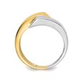 thumbnail image 5 of 14K White and Yellow Gold Square Overlapping Ring Band, 5 of 5