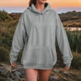 thumbnail image 2 of larppty Oversized Hoodies for Women 2025 Cute Hoodie Pullover Plain Basic Soft Sweatshirts Y2K Tops Fall Winter Outfits Light Gray, XS, 2 of 4