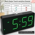 thumbnail image 7 of Battery Operated Digital Clock, Alarm Clock for Bedrooms - Cordless Large Big Numbers 4 Dimmers for Seniors, Adjustable Volume Loud Alarm Clock for Heavy Sleepers Adults (Green Digits), 7 of 7