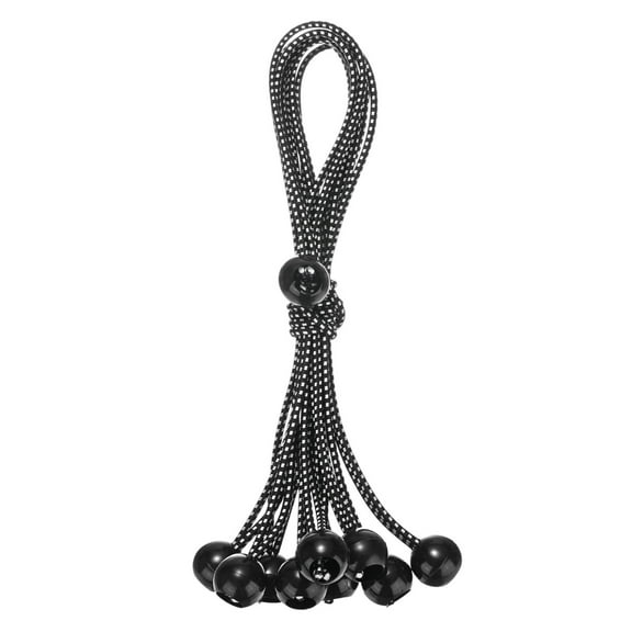 Uxcell 10-Pack Ball Bungee Cords, 12 Inch High Elastic Canopy Tarp Tie Down Bungee Balls for Tent/Cargo Holding [Black White]