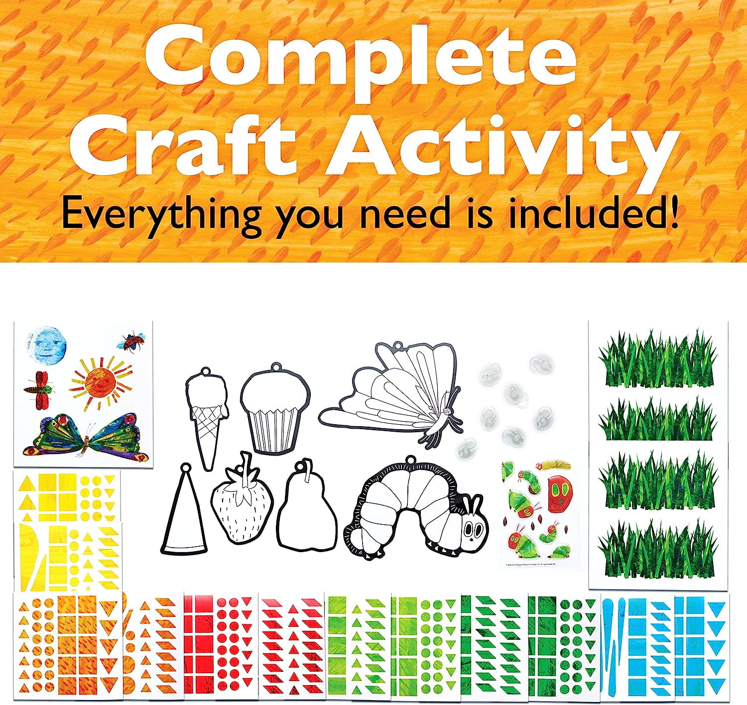 Creativity for Kids The Very Hungry Caterpillar Sticker Sun Catchers, Toddler Crafts