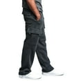 thumbnail image 4 of Cargo Sweatpants for Men Open Bottom Baggy Sweatpants Cozy Straight Leg Sweat Pants with Pockets Hiking Casual Athletic Pants Dark Gray XL, 4 of 8