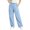 *Light Blue, variant on VBVC Women's Drawstring Wide Leg Cargo Pants , Casual Adjustable Hem Sweatpants For Women, Ladies' Y2K Streetwear Trousers with Pockets, Gray , S-3XL