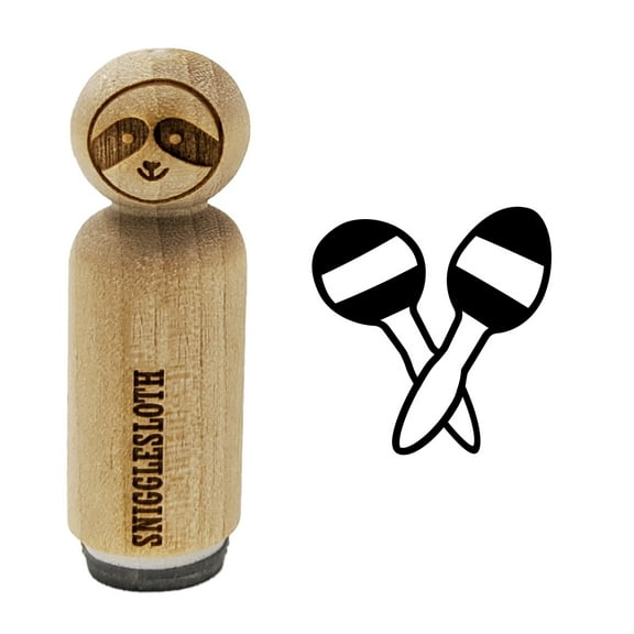 Maracas Music Instrument Rubber Stamp for Scrapbooking Crafting Stamping - Mini 1/2 Inch