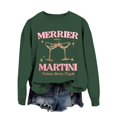 thumbnail image 2 of Married With A Martini Christmas Sweatshirts for Women 2025 Long Sleeve Crewneck Sweatshirt for Matini Lovers Pullover Tops, 2 of 4