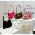 thumbnail image 7 of HLSOHJP Faux Fur Tote Bag Women Fuzzy Hobo Bags Bucket Shoulder Bag Trendy Plush Satchels Crossbody Purse Top-Handle Handbag, 7 of 7