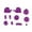 Purple, variant on L R ABXY Z Keypads Buttons With 3D Thumbsticks Caps For GameCube Controller For NGC