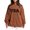Coffee, variant on Vedolay Plus Size Tops for Women Womens Casual Hoodies Long Sleeve Solid Lightweight Pullover Tops Loose Sweatshirt,Coffee XL