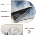 thumbnail image 6 of 6'x9' Area Rugs, Navy Blue Ombre Forest Indoor Outdoor Area Rug for Living Room Bedroom, Watercolor Abstract Art Tree Washable Bathroom Rugs Kitchen Floor Carpet Mats Home Decor Aesthetic, 6 of 8