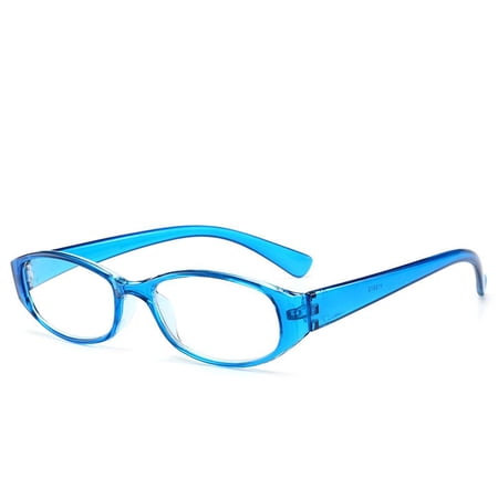 Fashion Vintage Elegant Portable Eye Protection Ultra Light Frame Reading Glasses Eyeglasses BLUE STRENGTH 200