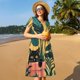thumbnail image 4 of Balery Cat Hiding In Potted Plants Vestidos sueltos de manga corta para mujer, vestidos de verano 2025, vestidos casuales de corte A con vuelo., 4 of 6