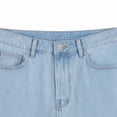thumbnail image 5 of Hurxie Men's Jorts Baggy Jean Shorts Mid Waist Vintage Summer Denim Shorts Light Blue,2XL, 5 of 6