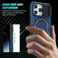 thumbnail image 4 of for iPhone 13 Pro Case with Camera Sliding Cover, [Compatible with MagSafe] with Magnetic Ring Kickstand, Military Grade Heavy Duty Protection Phone Case for iPhone 13 Pro, Royalblue, 4 of 10