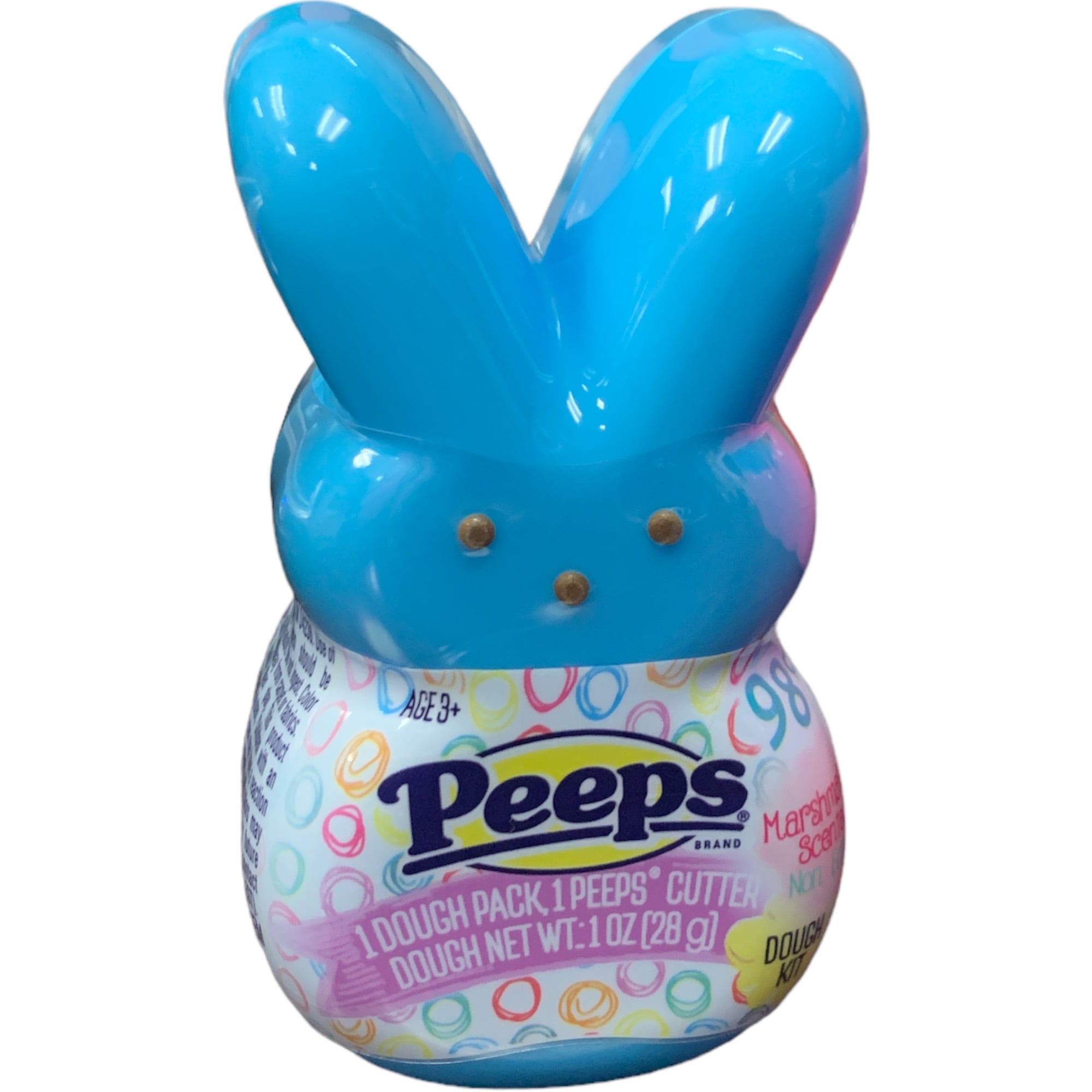 Premade Easter Gift Basket for Kids Prefilled Easter Basket Peeps Themed Reusable Basket by Clear Above Blue Peep