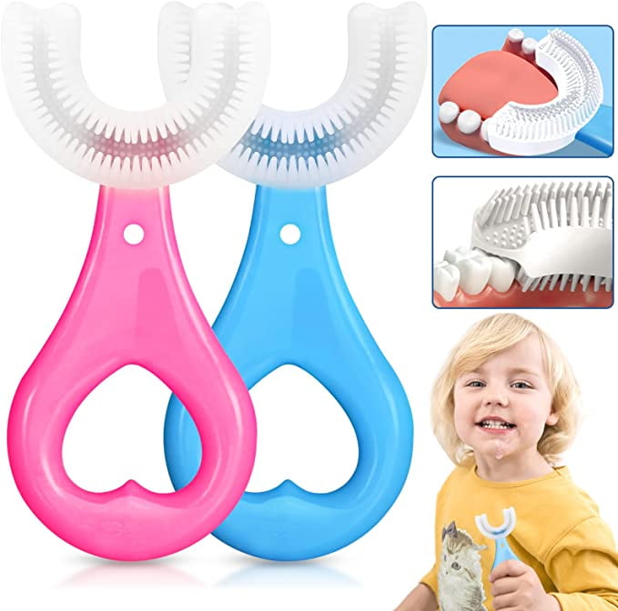 Kufutee AllRound 360°Children's UShaped Toothbrush, Oral FoodGrade