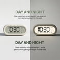 thumbnail image 4 of REGALWOVEN Loud Alarm Clock for Heavy Sleepers Three Alarms Battery Powered, Large LED Display for Bedroom, Dorm Room Beige 5.9"L x 1.77"W x 2.75"H, 4 of 7