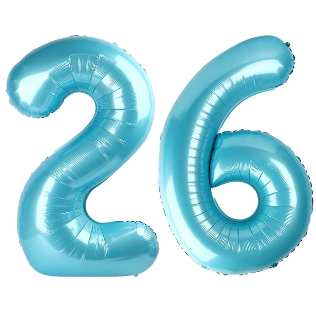 Balloon Kelfuoya - Lámina de mylar (40 cm), color azul claro, número 26