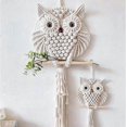 thumbnail image 1 of Owl Tapestry, Owl Macrame Wall Hanging Tapestry Art Decor Handmade Woven Boho Tapestry Ornament Owl Macrame Tapestry, 1 of 5