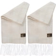 thumbnail image 2 of Bufanda Hecha a Mano AlpacaBeigeWhite 2Pzas Beige/Blanco 170cm x 21cm Hechas a Mano Alpaca., 2 of 4