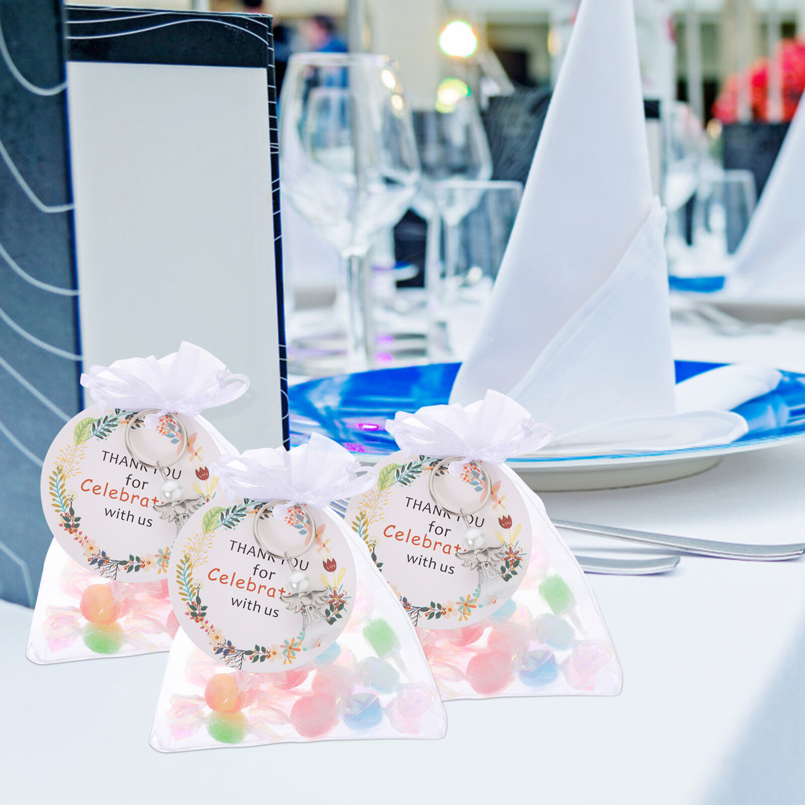 Angel keychain favors 1 Set Angel Keychain Favors Thank You Favors