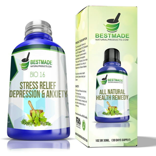 BestMade Stress Relief Depression and Anxiety Natural Remedy (Bio16