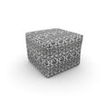 thumbnail image 1 of hometrends White/Black Navajo Pouf, 1 of 1