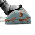 thumbnail image 5 of Cartoon Foot Rest, Orange Tiger Animal Zoology Leaves Ornaments Themed Layout, Non-Slip Backing Adjustable Ergonomic Memory Foam Leg Support for Office, Burnt Sienna and Pale Teal, by Ambesonne, 5 of 5