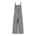 thumbnail image 6 of Maean Little Girls Cotton Linen Pant Sleeveless Adjust Strap Jumpsuit Pants Wide Leg Loose with Pockets 5-14 Years, 6 of 7