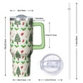thumbnail image 2 of 40 oz Plaid Santa Christmas Tumbler with Handle and Straw, Stainless Steel Insulated Cup 40 oz, Leak Proof Holiday Mug, Festive Gift, 2 of 4
