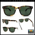 thumbnail image 2 of Gentlemanly Retro Horn Rim Hipster Fashion Plastic Sunglasses [Tortoise - Green], 2 of 7