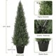 thumbnail image 2 of 3ft artificial cedar tree (2 pcs)-ideal para para indoor/outdoor front porch garden home decor fake cypress potted imitation evergreen plants, 2 of 5