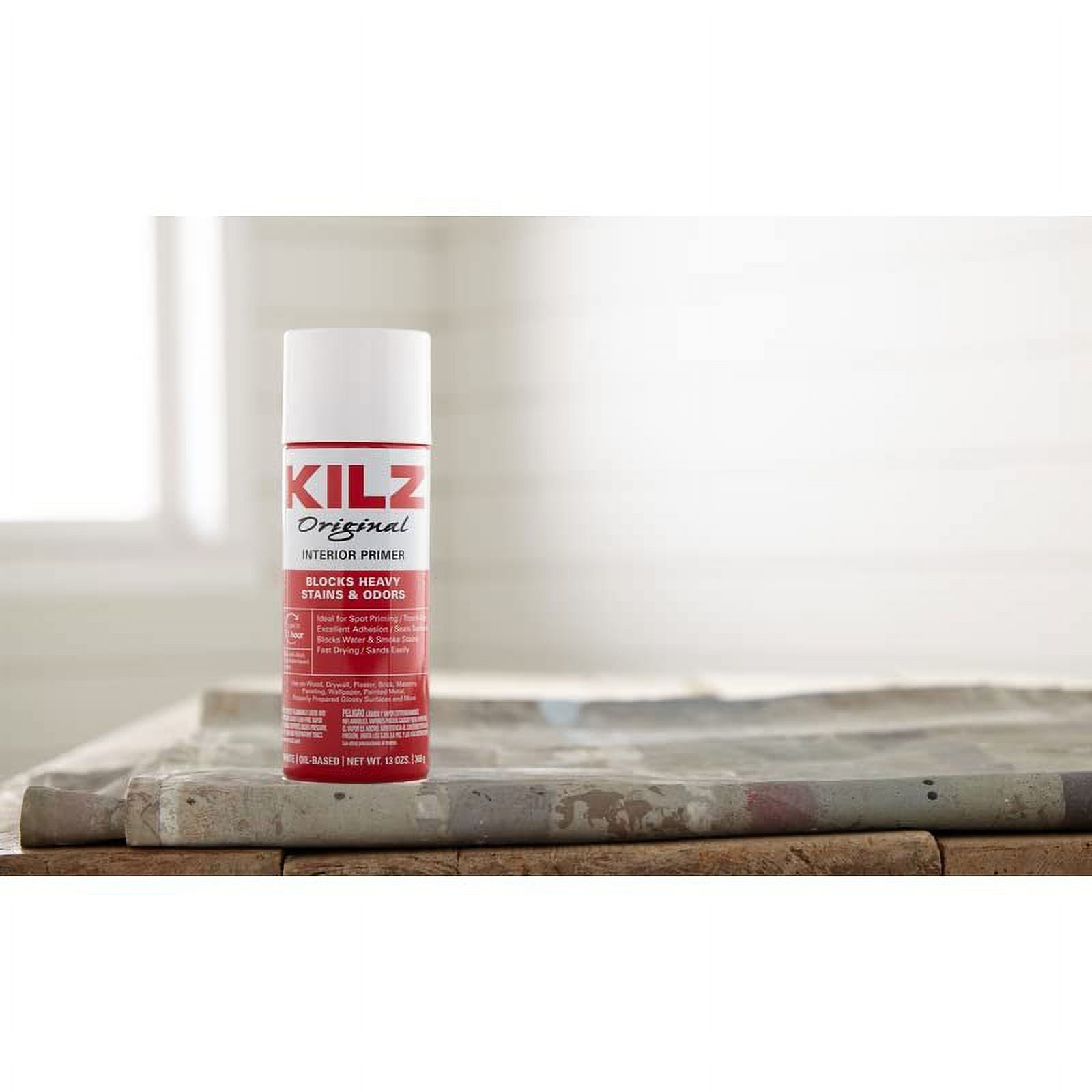 KILZ White Original Flat Oil-Based Paint Primer, 13 oz, 12 Pack