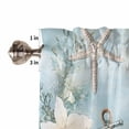 thumbnail image 5 of Ocean Octopus Kitchen Curtains and Valances Set, Starfish Coral Flower Blue Theme Rod Pocket Window Valance 18 Inch Window Curtain Panels for Living Room Bedroom Laundry, 27.5x24in, 3 Pieces, 5 of 7