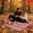 thumbnail image 4 of Waterproof Moisture Proof Outdoor Picnic Mat 180 x 145 cm, Foldable Tent Or Grass Mat, Polyester Top, Carry Handle, Quick Clean, Multi Color, Large Family Size For Camping Beach Travel, 4 of 6