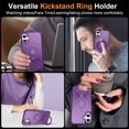 thumbnail image 5 of Allytechgroup iPhone 16 Plus Case Magnetic, Compatible with Magsafe & Car Mount Adjustable Stand Ring Holder Heavy Duty Shockproof Anti-Scratch Matte Phone Case for iPhone 16 Plus, Purple, 5 of 8