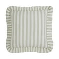 thumbnail image 2 of VHC Brands Finders Keepers Ruffled Fabric Euro Sham for Pillows Tan White Striped Farmhouse Cottage Bedding 26x26, 2 of 5