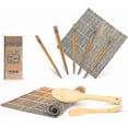thumbnail image 1 of Sushi Making Kit, Including 2 Sushi Rolling Mats, 5 Pairs Of Chopsticks, 1 Paddle, 1 Spreader, Beginner Sushi Kit, 1 of 5